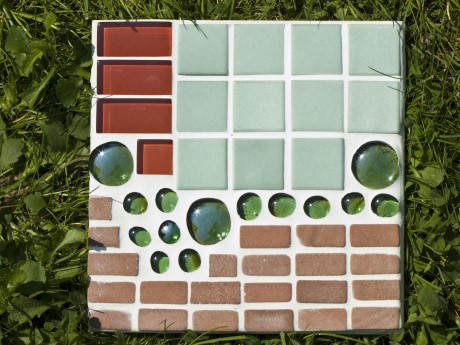 Mosaik Gartenplatte