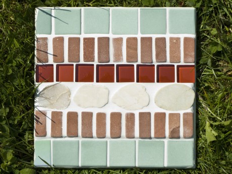 Mosaik Gartenplatte