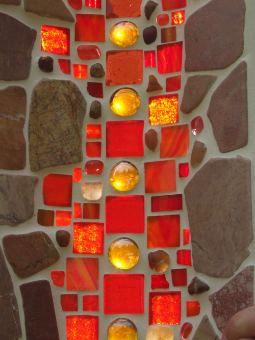 Mosaikschale aus Glas und Marmor