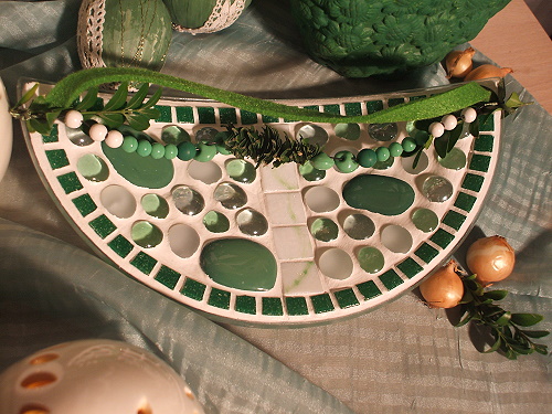Mosaikschale in grün