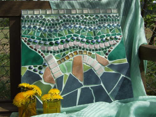 Grünes Mosaikbild 