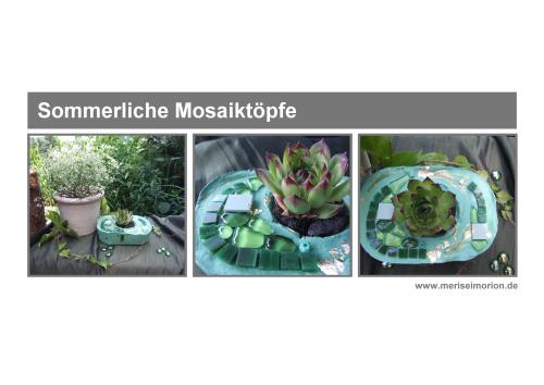 Sommerliche Mosaiktöpfe