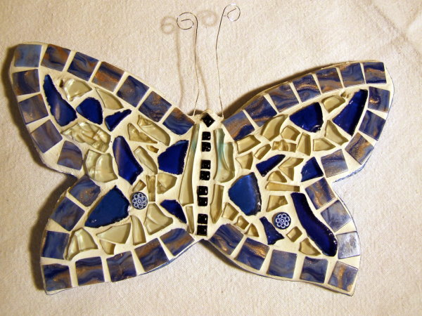 Mosaik Schmetterling in blau