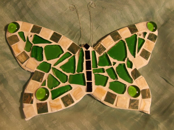 Mosaik Schmetterling in grün