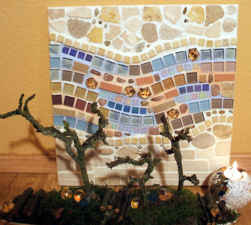 Mosaikbild Winterhimmel