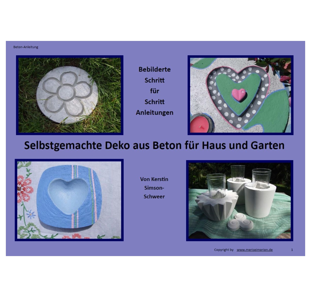 Selbstgemachte Deko aus Beton