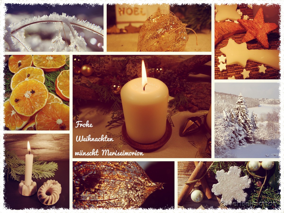 Weihnachtscollage gold